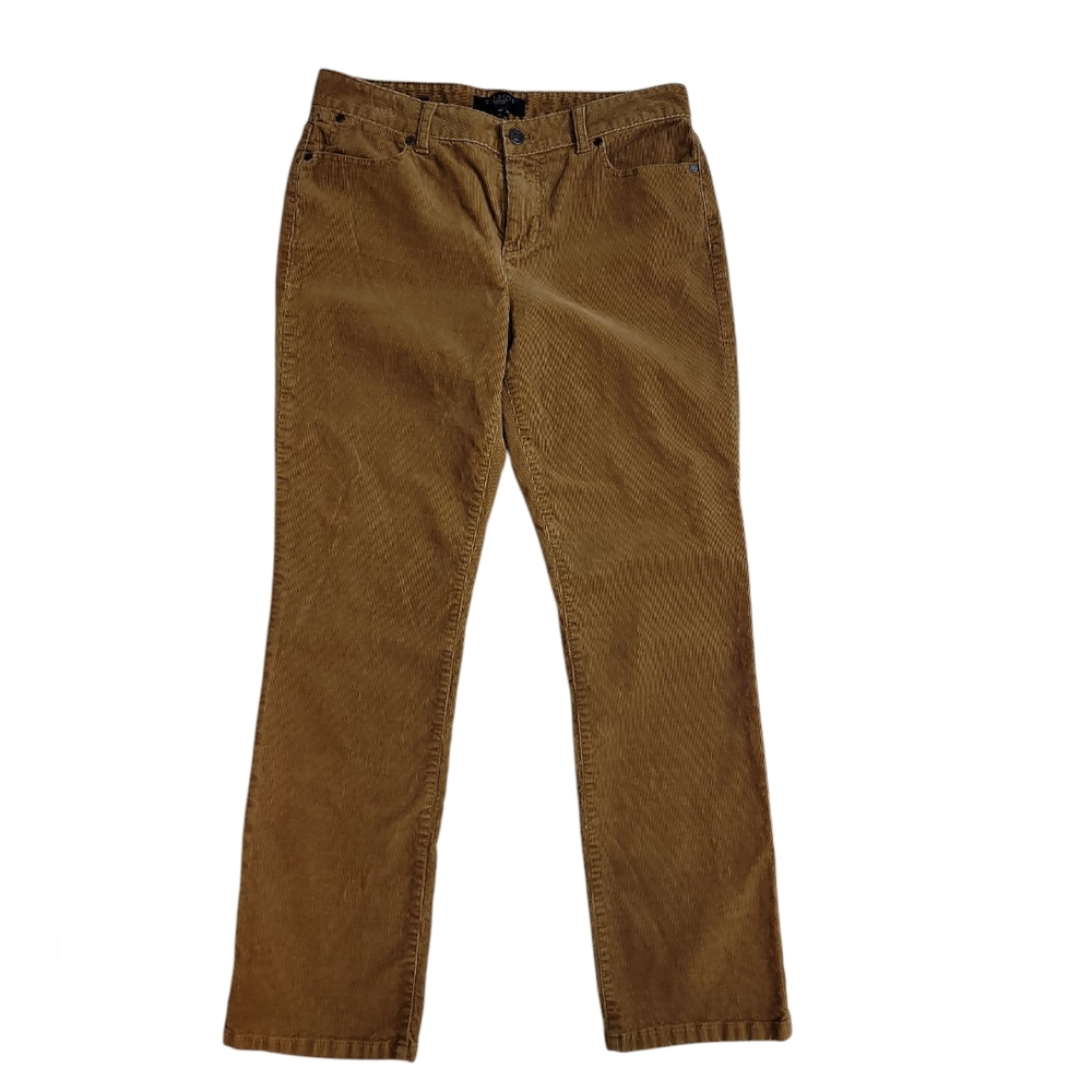 Talbots Hertiage Corduroy Camal Straight Fit Classic Career Women Pants Size 10P